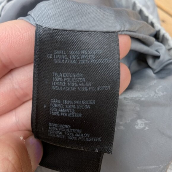 The North Face Men's Puffer Jacket Gray Quilted Insulated Full Zip M - Picture 5 of 8